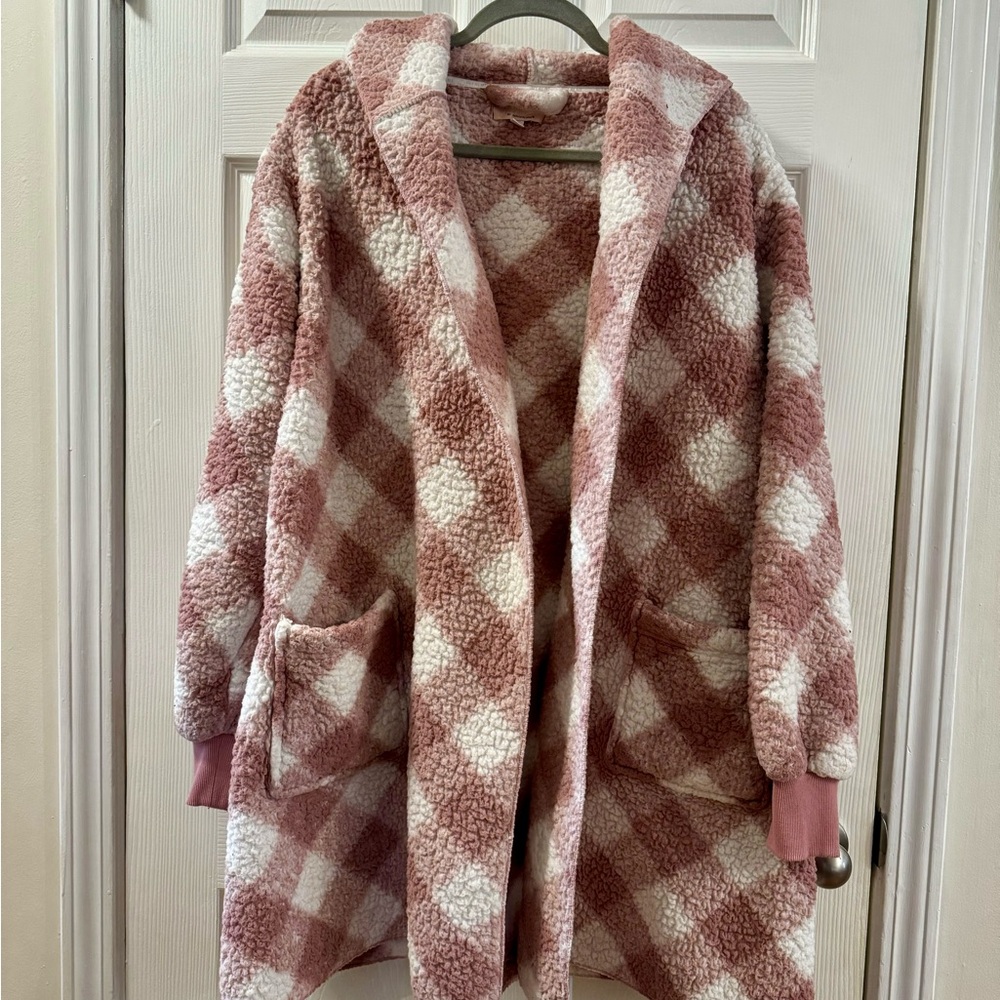 Faux Fur Winter Jacket Open Front Coat
